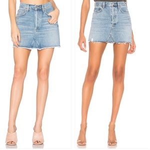 Agolde Quinn High Waisted Denim Skirt